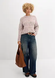 Pull oversize en maille chinée et texturée, bonprix