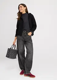 Sweat zippé oversize, bonprix