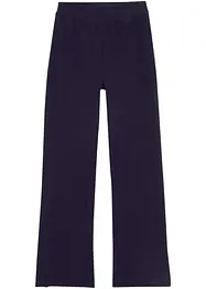 Pantalon évasée en coton extensible avec fentes sur les côtés, bonprix