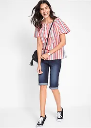 Bermuda en jean à revers, taille mi-haute, bonprix