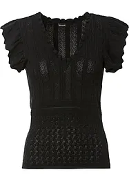 T-shirt doux en maille de viscose mélangée, bonprix