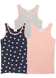 Lot de 3 débardeurs fille avec coton doux, bonprix