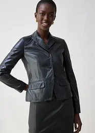 Blazer court en cuir d’agneau nappa, bonprix