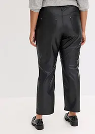Pantalon enduit à taille élastiquée, bonprix