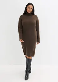 Robe en maille côtelée à col roulé, bonprix
