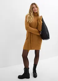 Robe courte en maille côtelée à col roulé, bonprix