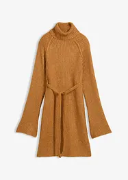 Robe courte en maille côtelée à col roulé, bonprix