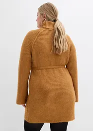 Robe courte en maille côtelée à col roulé, bonprix