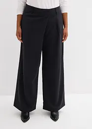 Pantalon large à pinces et fermeture croisée, bonprix