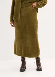 Jupe en maille poilue toute douce, bonprix