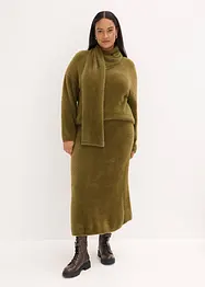 Jupe en maille poilue toute douce, bonprix