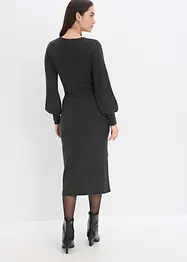 Robe pull fluide et côtelée en viscose majoritaire, bonprix