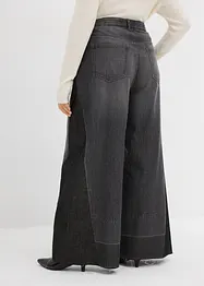 Jean large à taille haute avec empiècement, bonprix