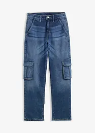 Jean cargo loose, doublure chaude en jersey, fuselé, bonprix