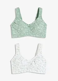 Lot de 2 soutiens-gorge coton sans armatures, bonprix