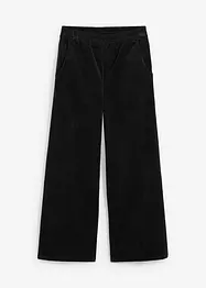 Pantalon en velours côtelé, taille haute élastiquée, bonprix