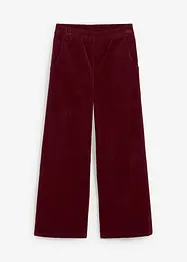 Pantalon en velours côtelé, taille haute élastiquée, bonprix
