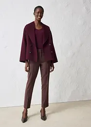 Pantalon étroit en laine mélangée, bonprix