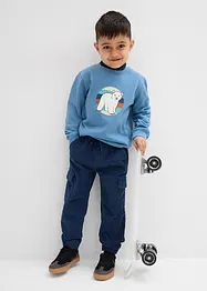 Pantalon cargo chaud en velours côtelé avec doublure jersey, bonprix