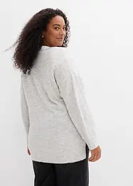 Pull long et oversize à fentes sur les côtés, bonprix