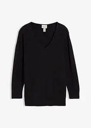 Pull long et oversize à fentes sur les côtés, bonprix