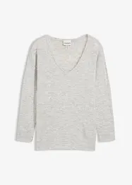 Pull long et oversize à fentes sur les côtés, bonprix