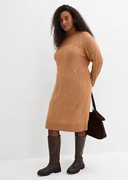 Robe en maille à motif torsadé, bonprix