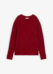 Pull oversize en maille torsadée, bonprix