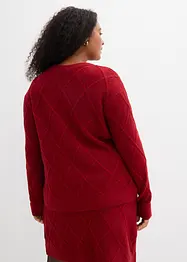Pull oversize en maille torsadée, bonprix