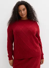 Pull oversize en maille torsadée, bonprix