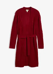 Long gilet en maille torsadée, bonprix