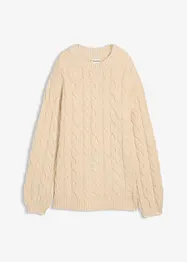 Pull oversize à motif torsadé, bonprix