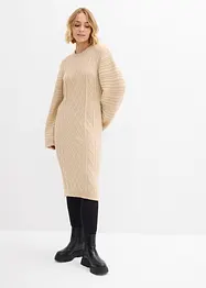 Robe midi en maille, bonprix