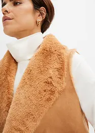 Gilet sans manches en tissu peluche, bonprix