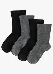 Lot de 4 paires de chaussettes sans pression avec coton, bonprix