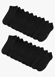 Lot de 20 paires de socquettes en coton majoritaire, bonprix