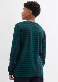 Lot de 2 T-shirts manches longues 100% coton, bonprix