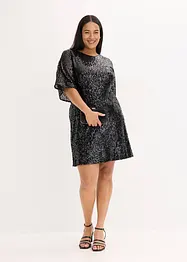 Robe oversize à sequins, bonprix