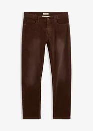 Pantalon droit en velours côtelé extensible aspect délavé, regular, bonprix