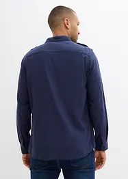 Chemise en flanelle 100% coton avec pattes aux épaules, bonprix