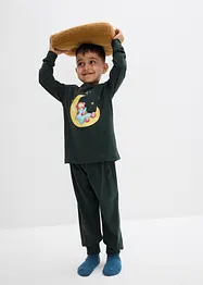 Pyjama en coton doux à imprimé phosphorescent (ens. 2 pces), bonprix