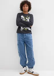 Jean jogger cargo extensible, Loose, bonprix