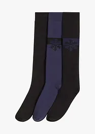 3 paires de chaussettes hautes thermiques avec intérieur éponge doux, coton majoritaire, bonprix