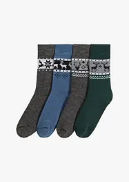 Lot de 4 paires de chaussettes thermiques unisexes, bonprix