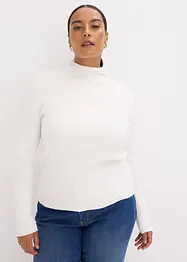 Pull côtelé en viscose mélangée fluide, bonprix