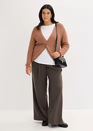 Pull fluide en maille côtelée, viscose majoritaire, bonprix