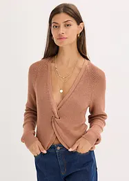 Pull fluide en maille côtelée, viscose majoritaire, bonprix