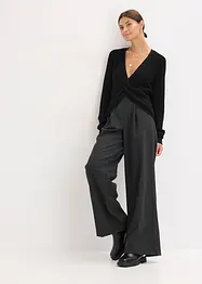 Pull fluide en maille côtelée, viscose majoritaire, bonprix