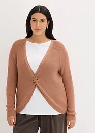 Pull fluide en maille côtelée, viscose majoritaire, bonprix