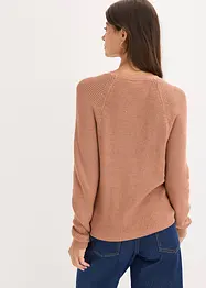 Pull fluide en maille côtelée, viscose majoritaire, bonprix
